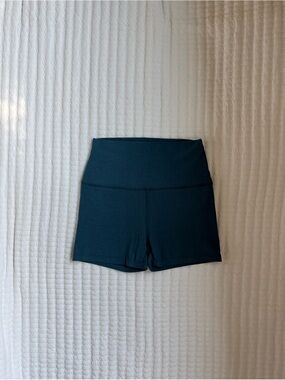 Beyond Yoga Deep Teal High-Rise Bike Shorts 3”